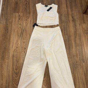 White 2 piece Jumpsuit